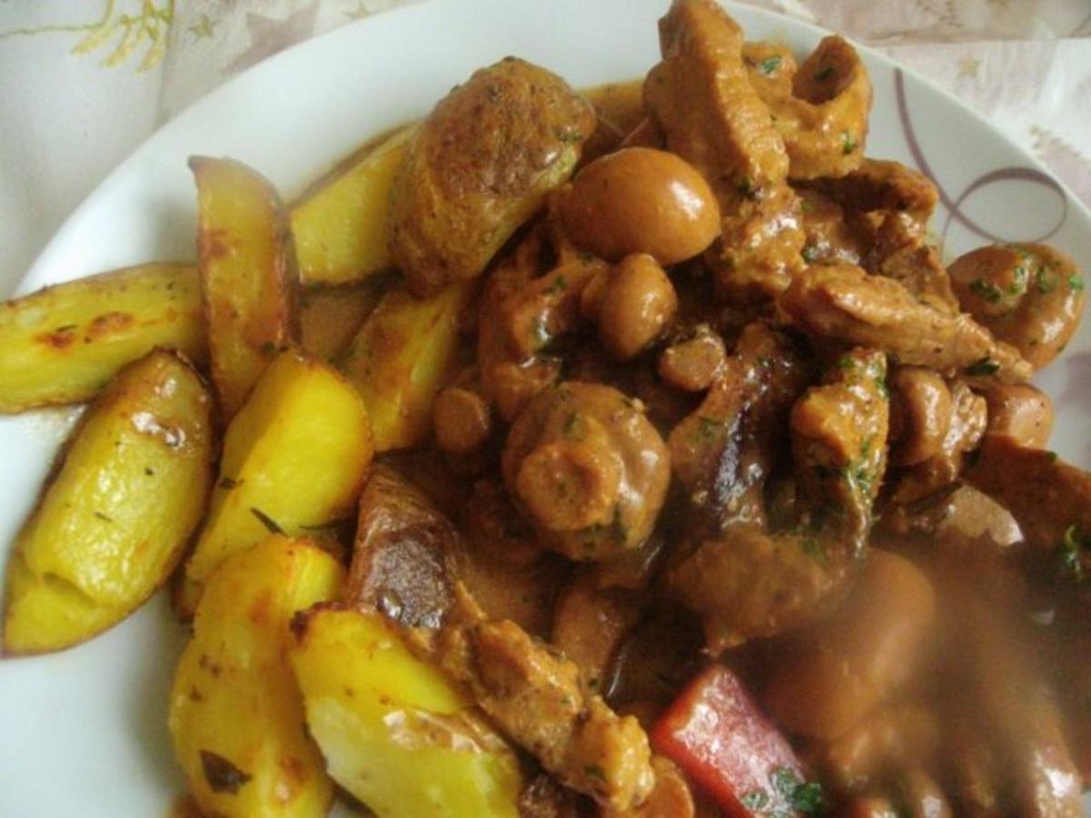 Rahmpfännchen mit Kotelett  Pilzen und Backofenkartoffeln - Rezept - Bild Nr. 17