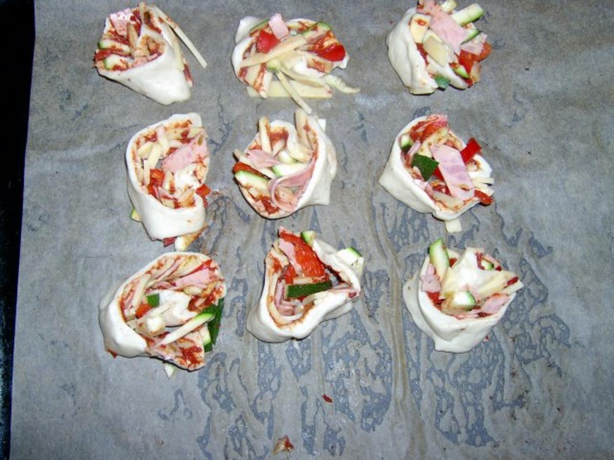 Pizzarolle - Kochschinken, Paprika, Champignons, Zucchini - Rezept - Bild Nr. 4