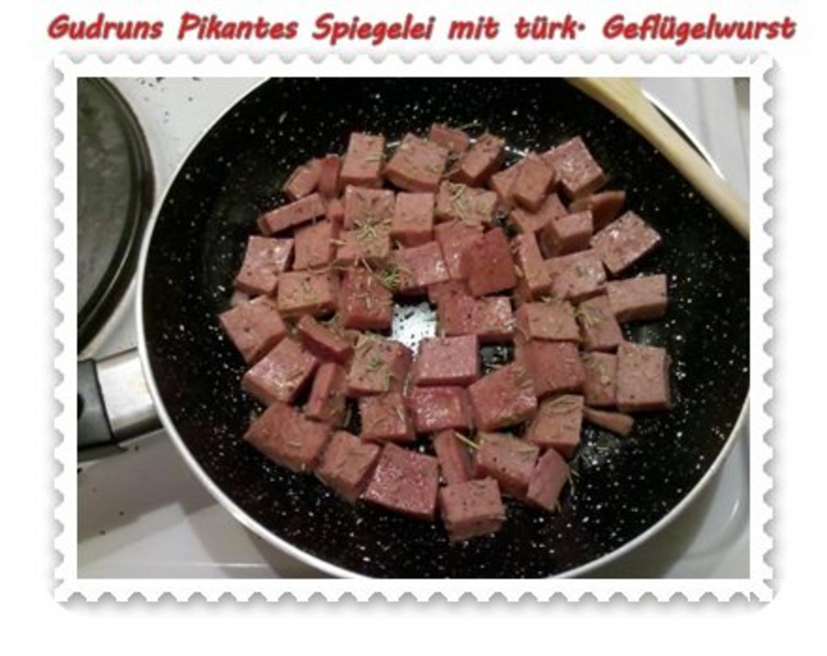 Abendbrot: Pikantes Spiegelei mit türkischer Geflügelwurst - Rezept - Bild Nr. 4