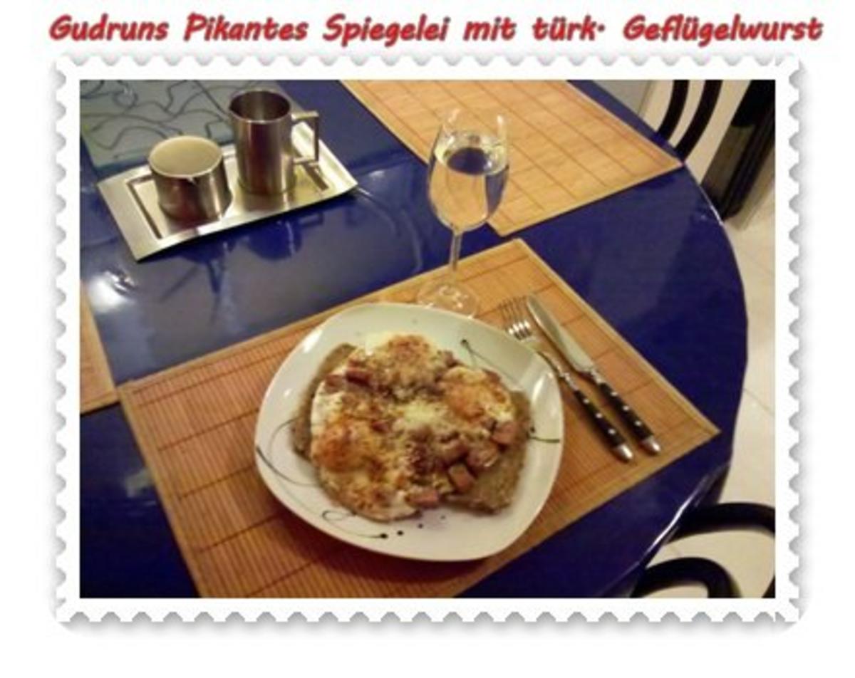 Abendbrot: Pikantes Spiegelei mit türkischer Geflügelwurst - Rezept - Bild Nr. 8