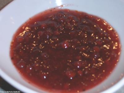 Rezept: Preiselbeer-Orangen-Sauce Preiselbeer-Orangen-Sauce - Rezept