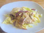 Rezept: Gratinierte Schweineschnitzel auf Spitzkohl Gratinierte Schweineschnitzel auf Spitzkohl - Rezept