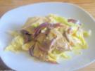 Gratinierte Schweineschnitzel auf Spitzkohl - Rezept