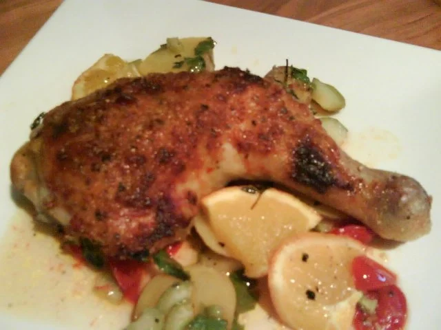 Pikant-fruchtige Hähnchenschenkel aus dem Ofen - Rezept - Bild Nr. 2