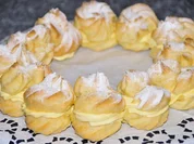 Brandteigkranz mit Vanillecreme - Rezept