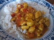Curry-Hähnchen mit Tomaten - Rezept