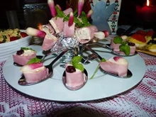 Buffet:  Löffel-Happen mit Hähnchen - Rezept