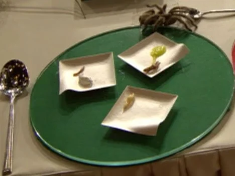 Rezept: Insekten-Knuspersnack mit dreierlei Saucen à la Jakumeit Insekten-Knuspersnack mit dreierlei Saucen à la Jakumeit - Rezept