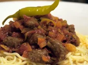 Spaghetti mit Merguez-Tomaten-Sauce - Rezept
