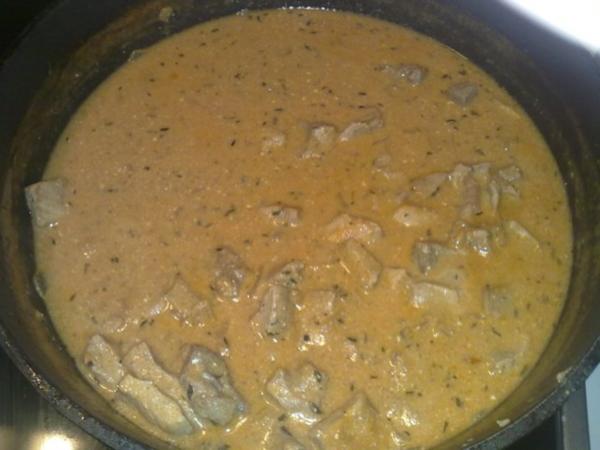 Geschnetzeltes mit Honig Senf Sauce - schnell &amp; einfach - 71 kcal/100g