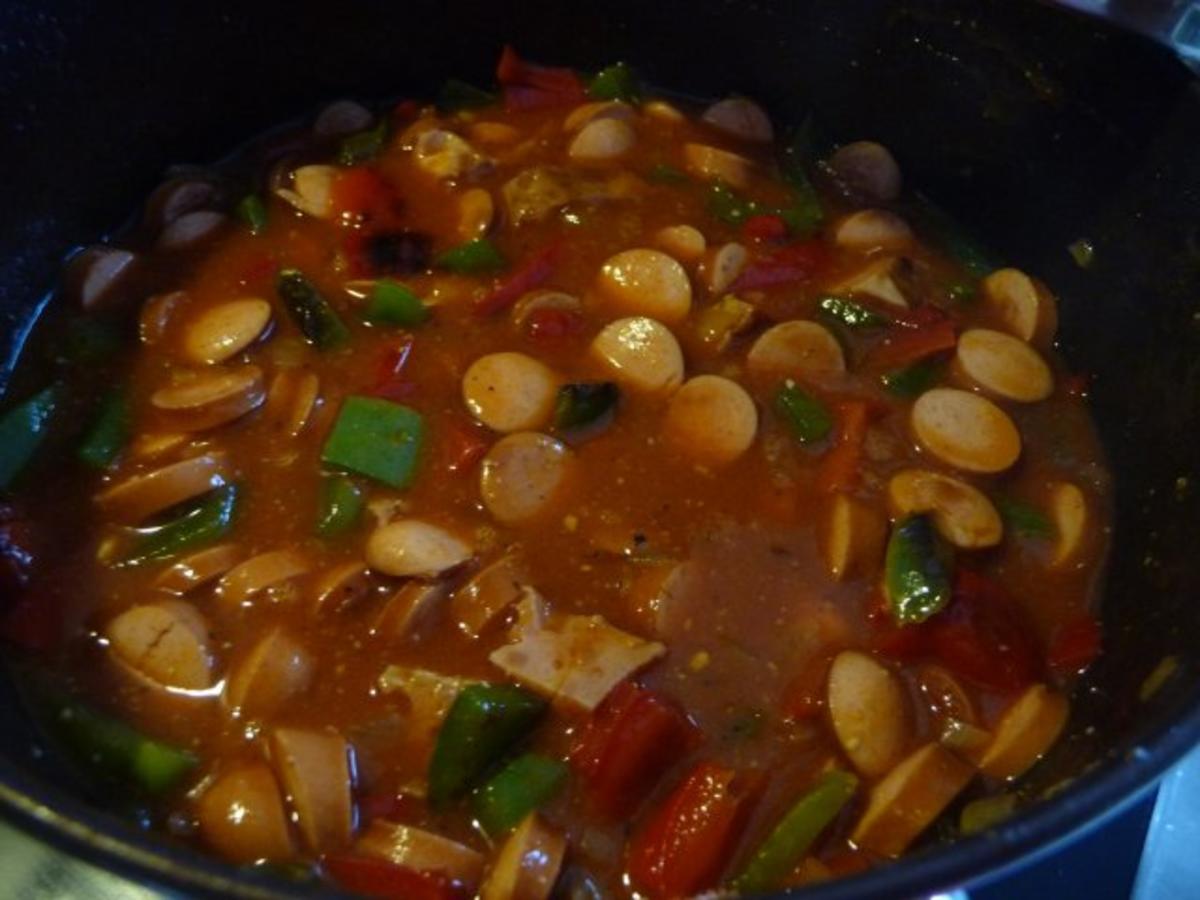 Resteverwertung : Wurst - Paprika - Tomatengulasch - Rezept - kochbar.de