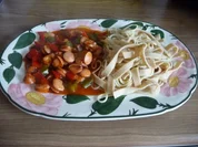 Resteverwertung : Wurst - Paprika - Tomatengulasch - Rezept