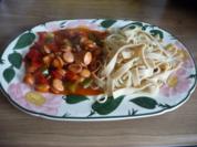 Resteverwertung : Wurst - Paprika - Tomatengulasch - Rezept