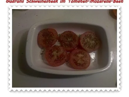 Rezept: Fleisch: Pikantes Schweinesteak im Tomaten-Mozarella-Nest Bild Nr. 4 Fleisch: Pikantes Schweinesteak im Tomaten-Mozarella-Nest - Rezept - Bild Nr. 4