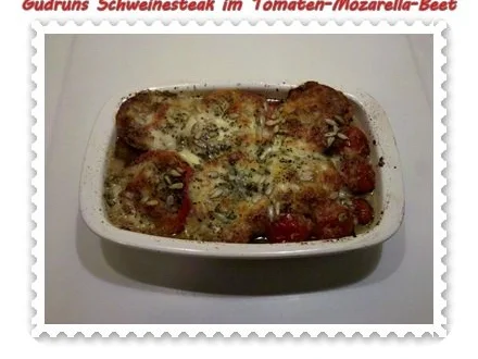 Rezept: Fleisch: Pikantes Schweinesteak im Tomaten-Mozarella-Nest Bild Nr. 9 Fleisch: Pikantes Schweinesteak im Tomaten-Mozarella-Nest - Rezept - Bild Nr. 9