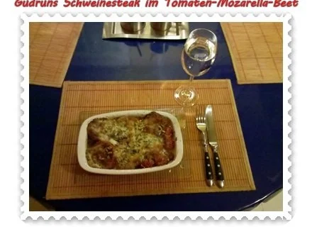 Rezept: Fleisch: Pikantes Schweinesteak im Tomaten-Mozarella-Nest Bild Nr. 10 Fleisch: Pikantes Schweinesteak im Tomaten-Mozarella-Nest - Rezept - Bild Nr. 10