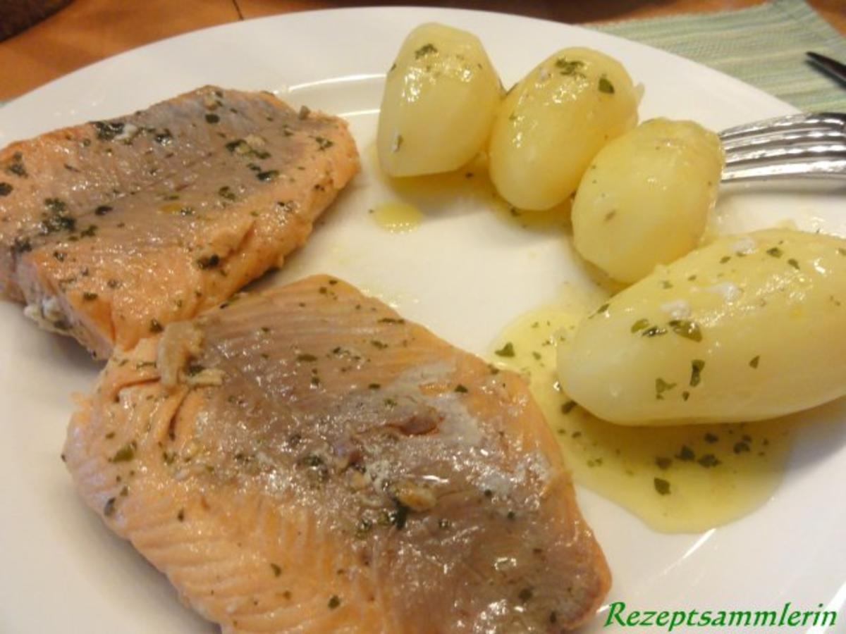 Fisch:   LACHSFORELLEN-FILET in Kräuterbutter - Rezept