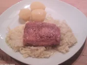 Lachsfilet auf Rahmkraut - Rezept