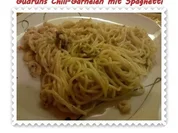 Nudeln: Chili-Garnelen mit Gorgonzola und Spaghetti - Rezept