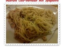 Nudeln: Chili-Garnelen mit Gorgonzola und Spaghetti - Rezept
