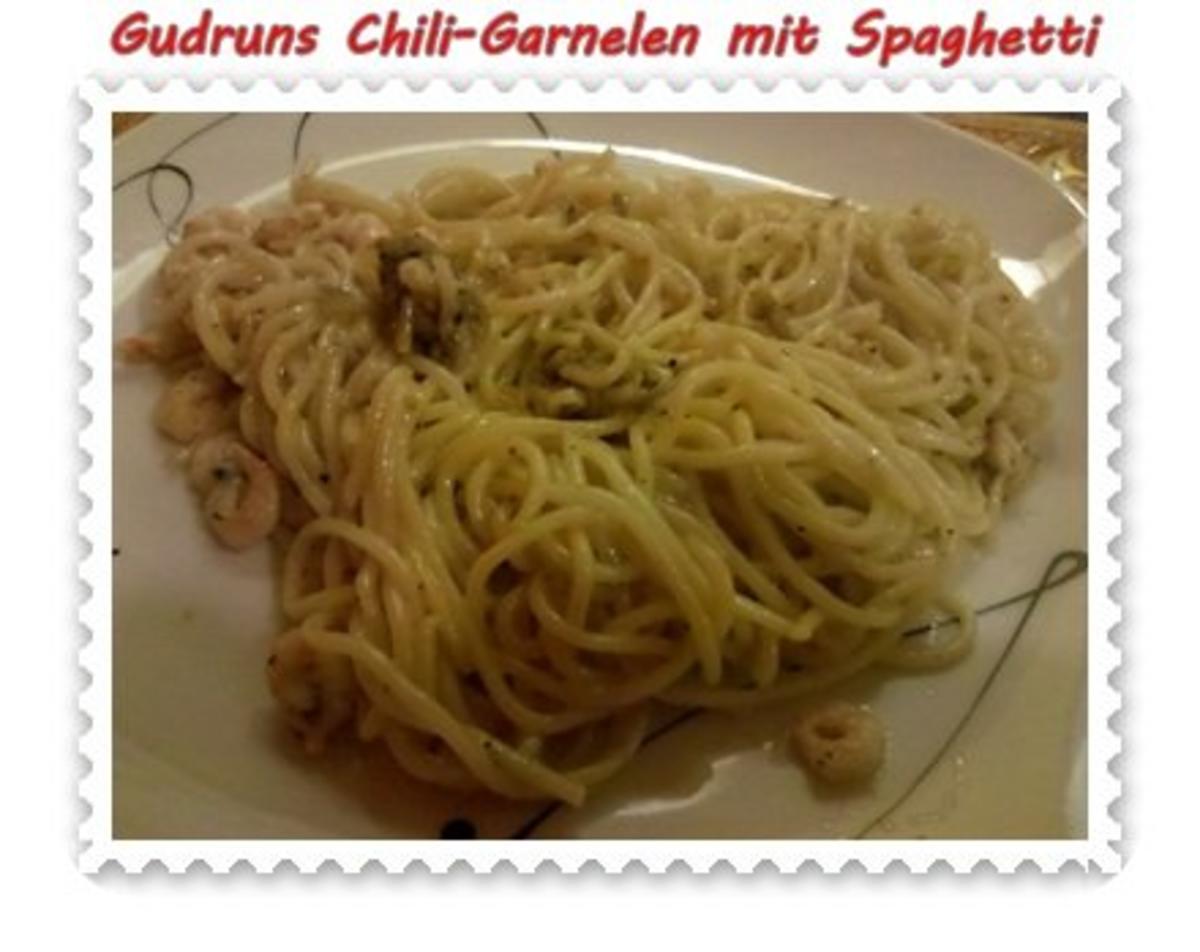 Bilder für Nudeln: Chili-Garnelen mit Gorgonzola und Spaghetti - Rezept