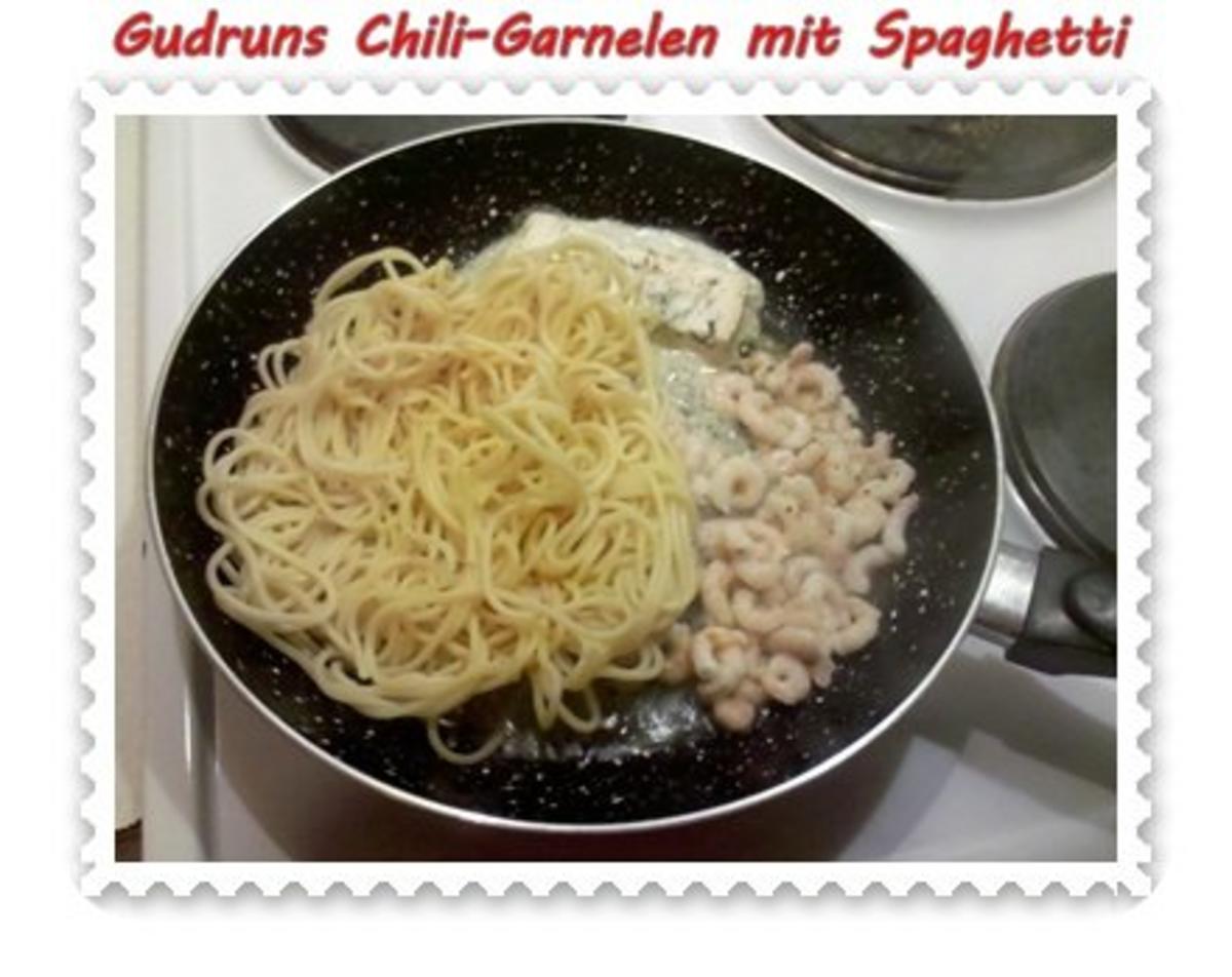 Nudeln: Chili-Garnelen mit Gorgonzola und Spaghetti - Rezept - Bild Nr. 3