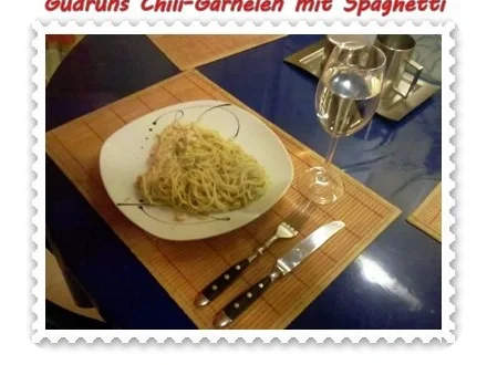 Nudeln: Chili-Garnelen mit Gorgonzola und Spaghetti - Rezept - Bild Nr. 5