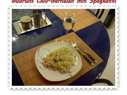 Nudeln: Chili-Garnelen mit Gorgonzola und Spaghetti - Rezept - Bild Nr. 6