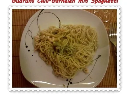 Nudeln: Chili-Garnelen mit Gorgonzola und Spaghetti - Rezept - Bild Nr. 7