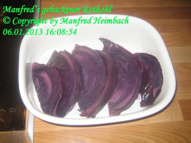 Rezept: Gemüse – Manfred’s gebackener Rotkohl Bild Nr. 6 Gemüse – Manfred’s gebackener Rotkohl - Rezept - Bild Nr. 6
