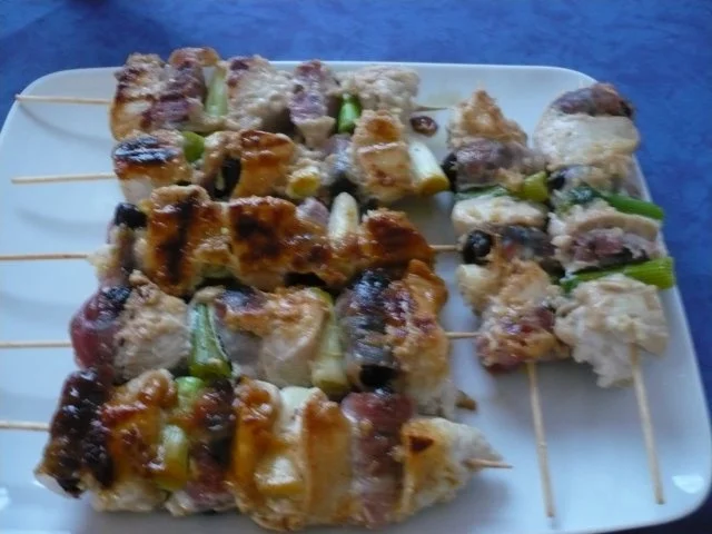 Rezept: Hähnchen - Pflaumen - Spieße Hähnchen - Pflaumen - Spieße - Rezept