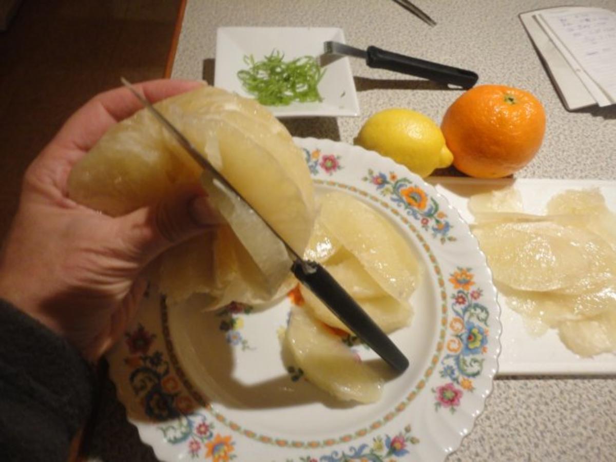 Limetten Panna Cotta mit Portwein Pomelos Rezept kochbar.de