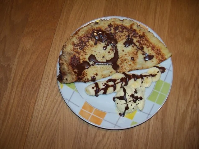 Rezept: Bananensplit- Pfannkuchen Bananensplit- Pfannkuchen - Rezept