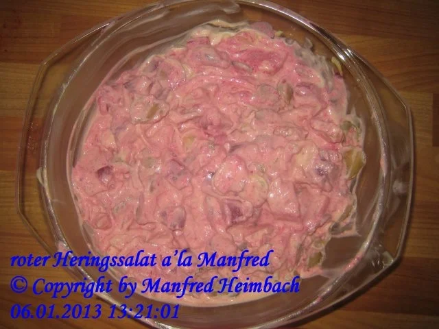 Fisch – roter Heringssalat a’la Manfred - Rezept