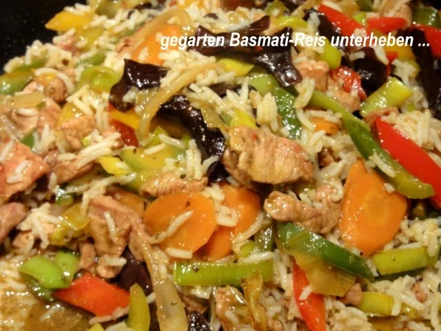 Fleisch:   REIS - FLEISCH - PFANNE mit exotischer Note - Rezept - Bild Nr. 7