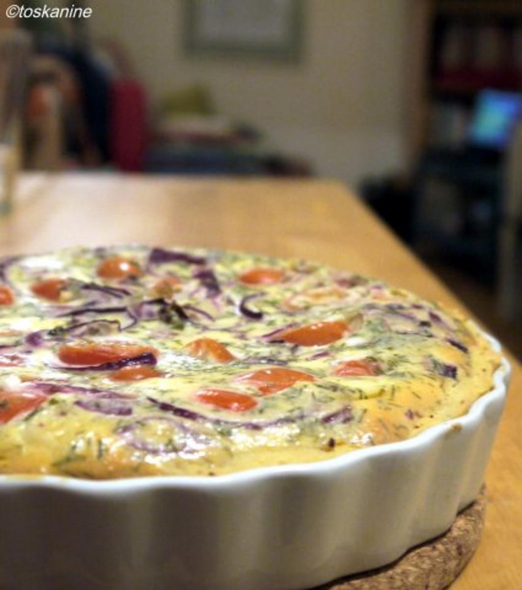 Tomaten-Zwiebel-Quiche mit Graved Lachs - Rezept - Bild Nr. 15