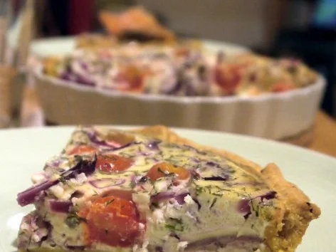 Tomaten-Zwiebel-Quiche mit Graved Lachs - Rezept - Bild Nr. 16