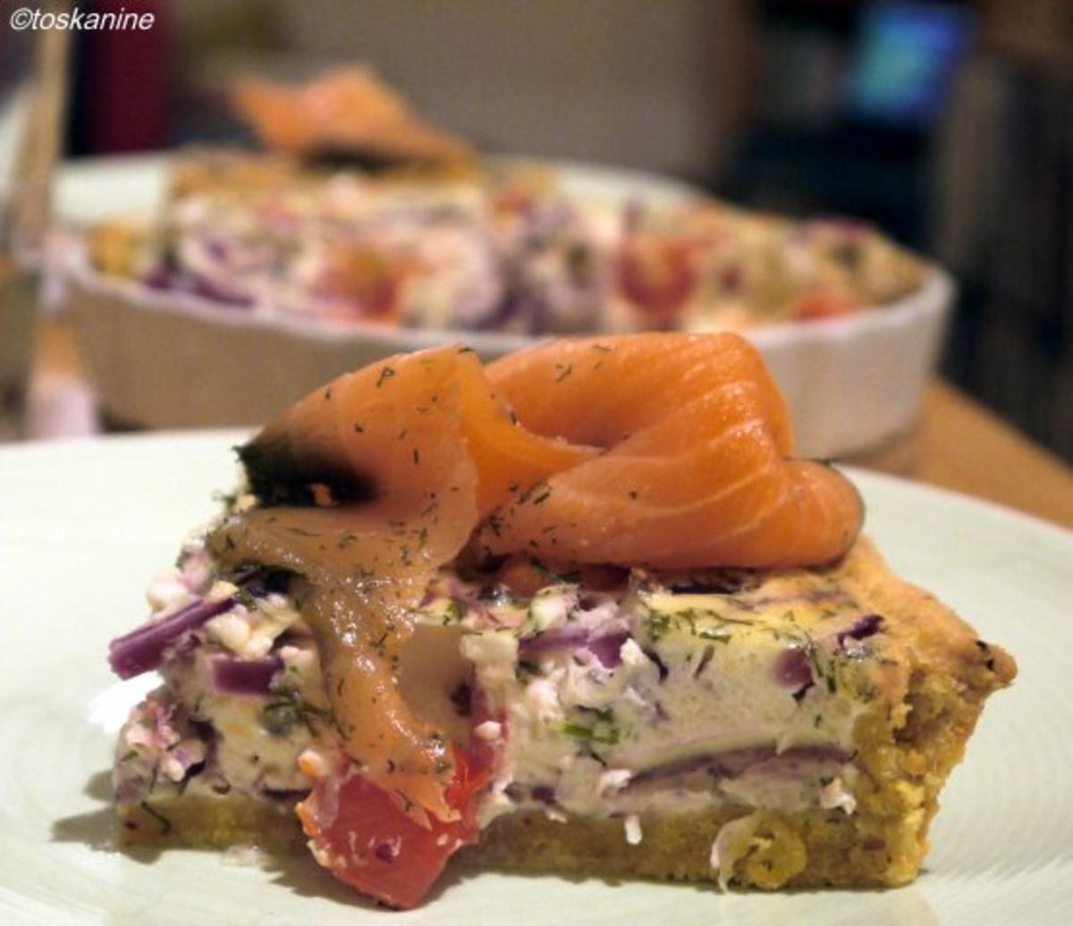 Tomaten-Zwiebel-Quiche mit Graved Lachs - Rezept - Bild Nr. 18