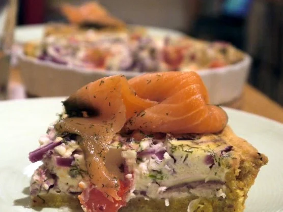 Tomaten-Zwiebel-Quiche mit Graved Lachs - Rezept - Bild Nr. 18