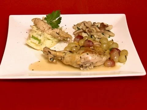 Rendezvous vom wilden Huhn, Erdäpfeln und den Herren des Waldes - Rezept