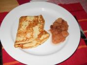 Pfannkuchen mit winterlichem Apfelkompott - Rezept