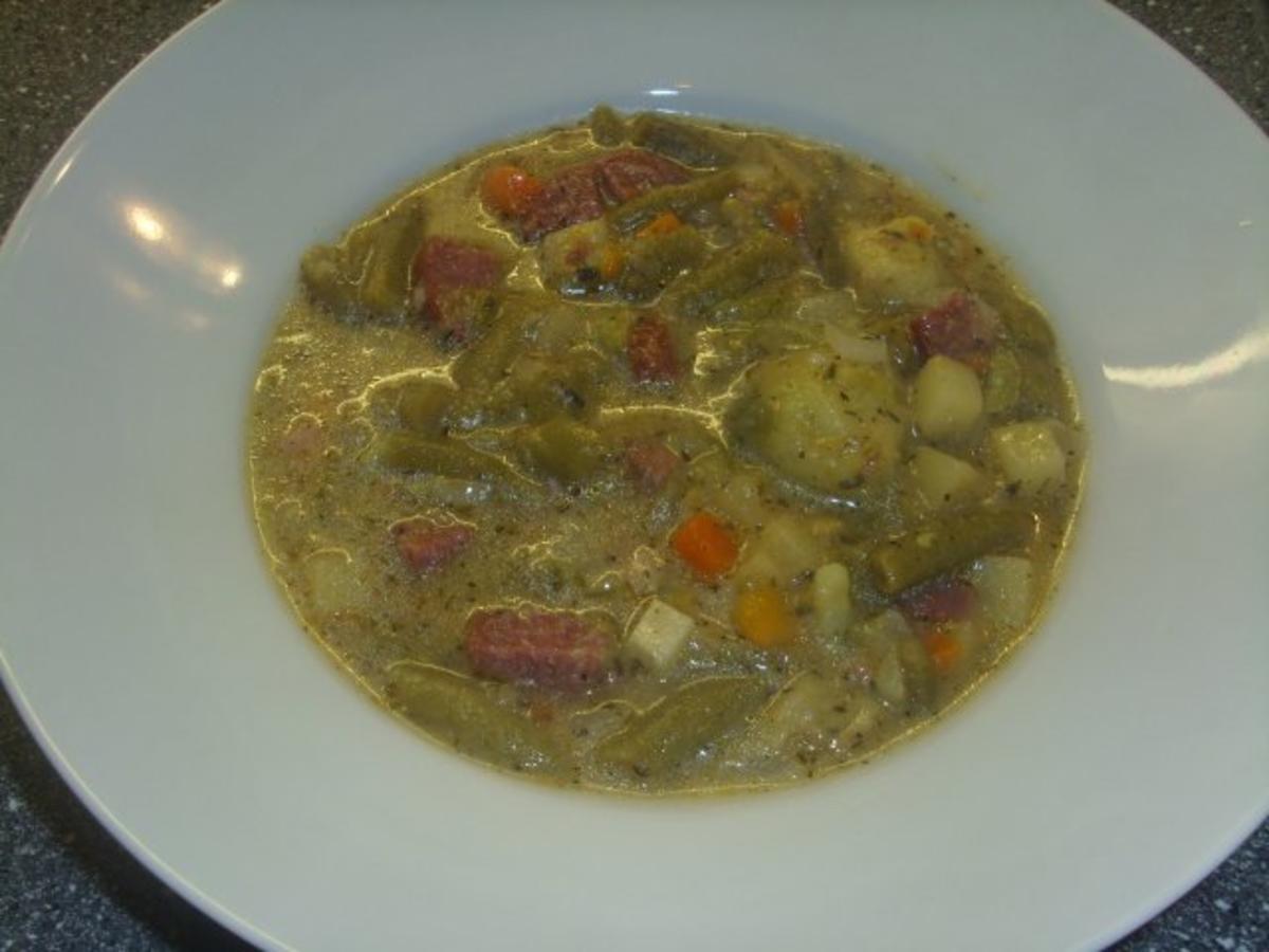 Gemüseeintopf mit Salami - Rezept