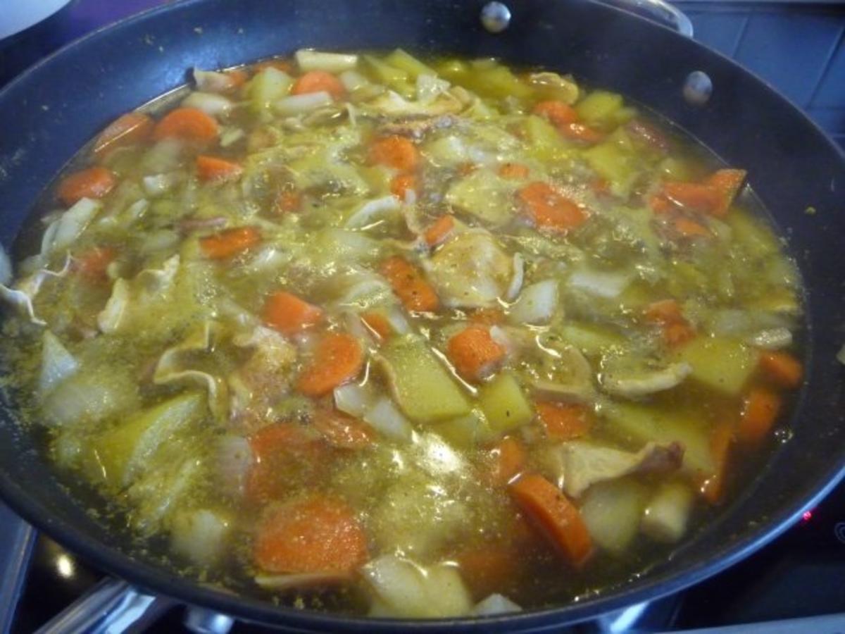 Suppen & Eintöpfe :  Bunte Gemüsesuppe aus dem Wok - Rezept - Bild Nr. 4