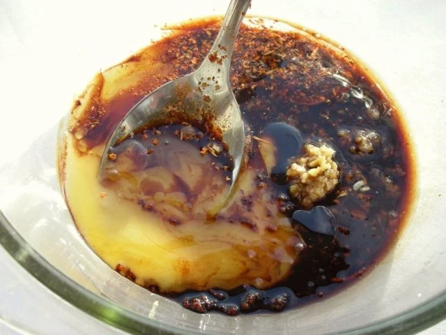 Marinierte Hähnchen-Streifen umhüllt von Sesampanade mit Fächerkartoffeln - Rezept - Bild Nr. 4