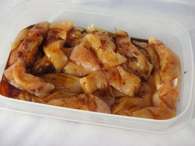 Marinierte Hähnchen-Streifen umhüllt von Sesampanade mit Fächerkartoffeln - Rezept - Bild Nr. 5