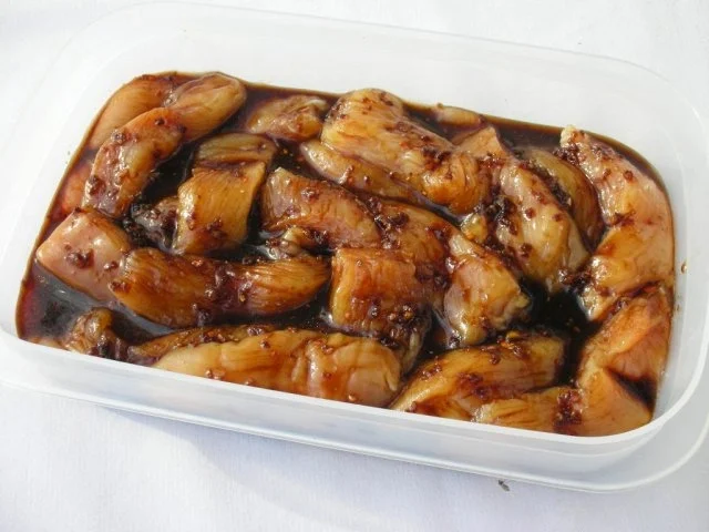 Marinierte Hähnchen-Streifen umhüllt von Sesampanade mit Fächerkartoffeln - Rezept - Bild Nr. 6