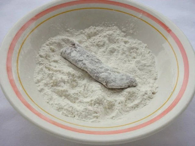 Marinierte Hähnchen-Streifen umhüllt von Sesampanade mit Fächerkartoffeln - Rezept - Bild Nr. 7