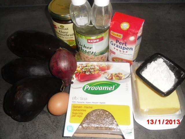 Vegetarisch *** Aubergine gefüllt mit Tofu-Hackfleisch - Rezept - Bild Nr. 2