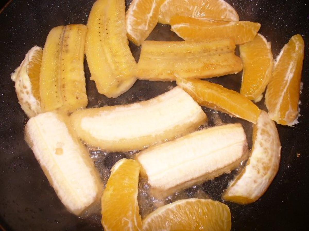 Rinderfilet auf Salatbett mit gebutterter Banane und Orangenfilet - Rezept - Bild Nr. 6