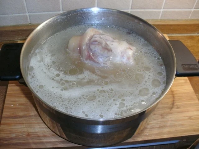 Bouillon Gemüse - Kartoffel Terrine mit Eisbein - Rezept - Bild Nr. 3